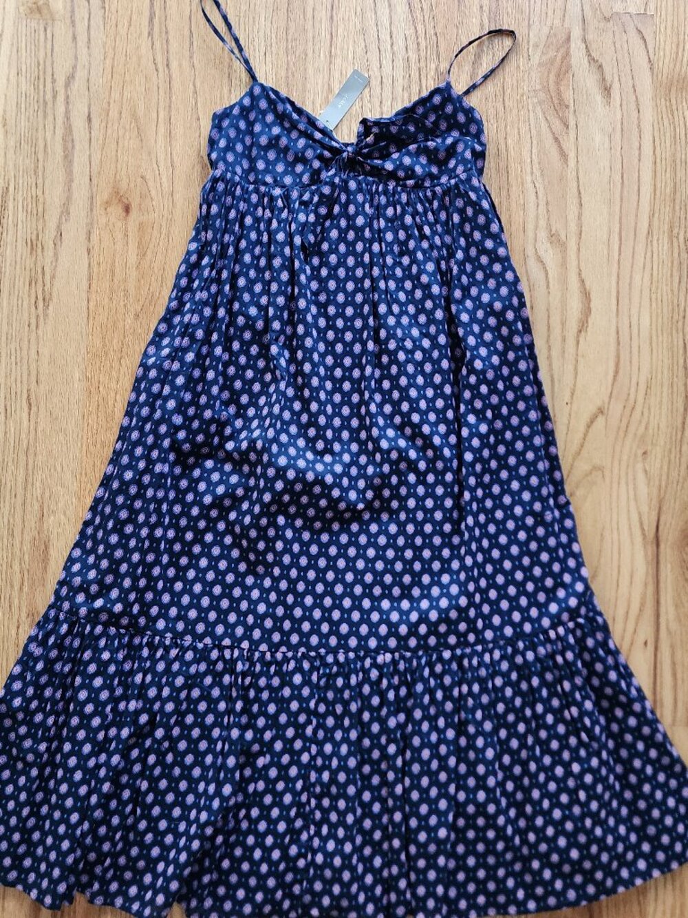 NWT J.Crew Printed Tie-Front Tiered Midi Dress (Small)